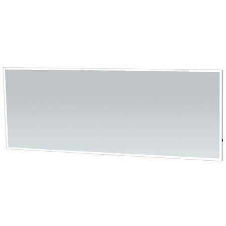 Samano Spiegel Edge | 240 cm | rechthoek | aluminium | met LED verlichting