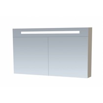 Spiegelkast | dubbelzijdige spiegel | 80 cm | taupe | 2 deuren | LED verlichting