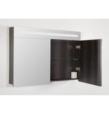 Samano 2.0 Spiegelkast | enkelzijdige spiegel | 100 cm | antraciet | 2 deuren | LED verlichting
