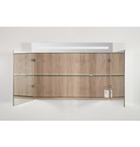 Samano Spiegelkast | dubbelzijdige spiegel | 100 cm |  legno calore | 2 deuren | LED verlichting