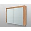 Samano Spiegelkast | dubbelzijdige spiegel | 100 cm | eikenhout | 2 deuren | LED verlichting