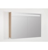 Samano 2.0 Spiegelkast | enkelzijdige spiegel | 120 cm | legno calore | 2 deuren | LED verlichting