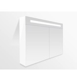 Samano Spiegelkast | dubbelzijdige spiegel | 120 cm | mat wit | 2 deuren | LED verlichting