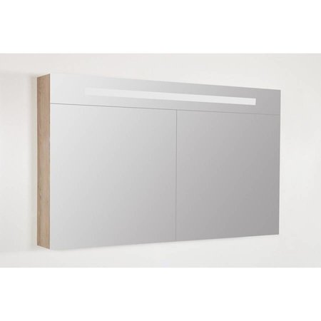 Samano Spiegelkast | dubbelzijdige spiegel | 120 cm |  legno calore | 2 deuren | LED verlichting