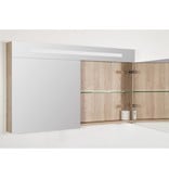 Samano Spiegelkast | dubbelzijdige spiegel | 120 cm |  legno calore | 2 deuren | LED verlichting