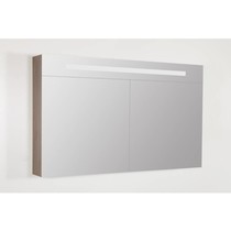 Spiegelkast | dubbelzijdige spiegel | 120 cm | legno viola | 2 deuren | LED verlichting