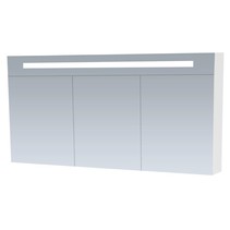 bank Pornografie Bereiken Spiegelkast | dubbelzijdige spiegel | 140 cm | wit | 3 deuren | LED  verlichting | Sanitair Brabant