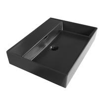 Wastafelblad Legend 60 cm | mat zwart | geen kraangaten