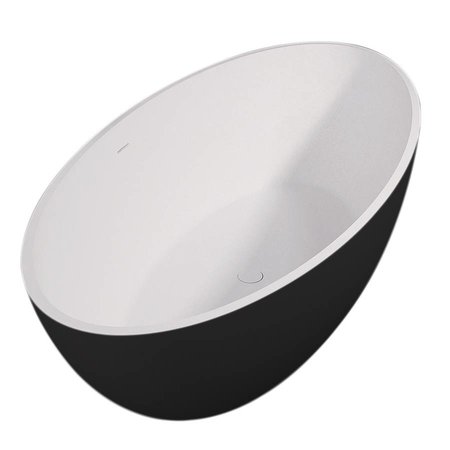 Best-Design Bad | New-Stone | vrijstaand bad | Zwart/Wit