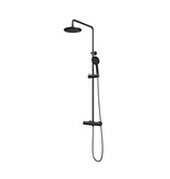 Brauer Black showerpipe met thermostaat 20cm regendouche 3 standen handdouche mat zwart