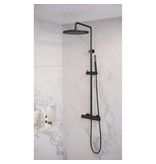 Brauer Brauer Black showerpipe met thermostaat 30cm regendouche staafhanddouche mat zwart