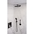 Brauer Brauer Black thermostatische inbouwdoucheset 30cm hoofddouche wandarm 3 standen handdouche mat zwart