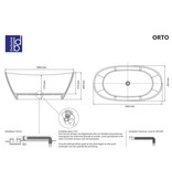 Best Design Best-Design "Orto" vrijstaand bad "Just-Solid" 180x85x64cm
