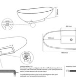 Best Design Best-Design "Earth" vrijstaand bad "Just-Solid" 180x84x56cm