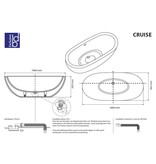 Best-Design "Cruise" vrijstaand bad "Just-Solid" 180x80x60cm
