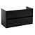 Samano Nexxt Onderkast Badkamermeubel | zwart | 120 cm | greeploos | 2 lades | softclose | 2 sifonuitsparing