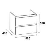 Samano Onderkast Solution 60 cm mat zwart