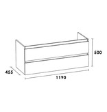 Samano Onderkast Solution 120-2 mat zwart