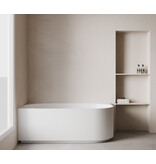 Wiesbaden Rivi hoekbad links 180 x 80 cm acryl glans wit met waste glans wit