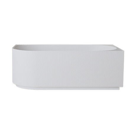 Wiesbaden Rivi hoekbad rechts 180 x 80 cm acryl glans wit met waste glans wit