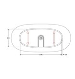 Samano Samano bad 170x 80 cm -  koper/wit mat acryl -  vrijstaand bad