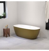 Samano Samano Silvano bad 170x 80 cm -  goud/wit glans acryl -  vrijstaand bad -  duobad