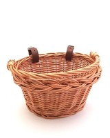 Rieten fietsmandje onbekleed