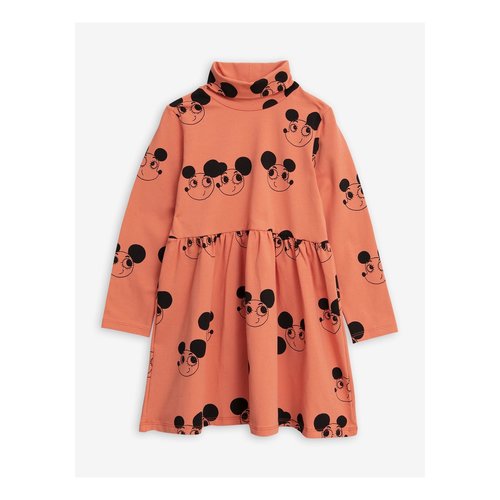Mini rodini 2015012042 Ritzratz aop turtleneck dress - Red Mini rodini 2015012042 Ritzratz aop turtleneck dress - Red