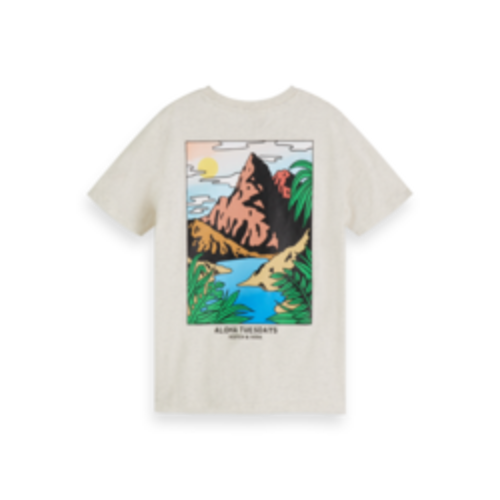 Scotch & Soda 154847 Tee with colourful scenery artwork Scotch & Soda 154847 Tee with colourful scenery artwork