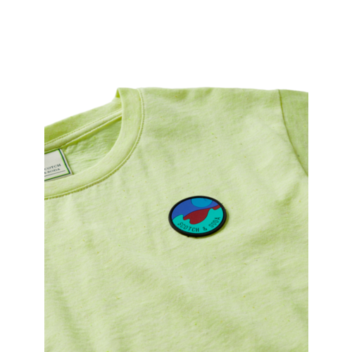 Scotch & Soda Tshirt neon geel 154845 Scotch & Soda Tshirt neon geel 154845