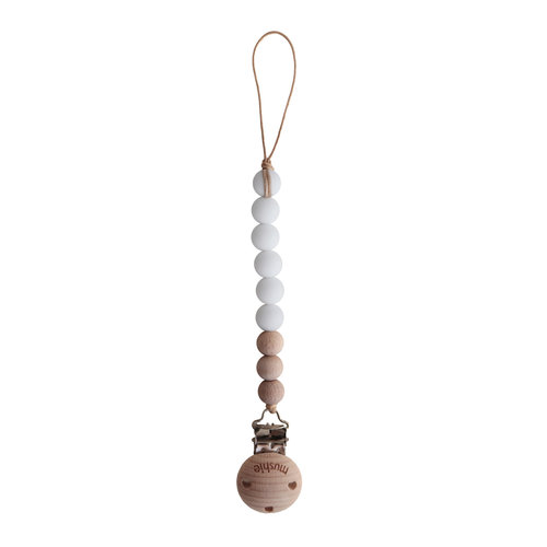 Speenketting CLEO white/wood Speenketting CLEO white/wood