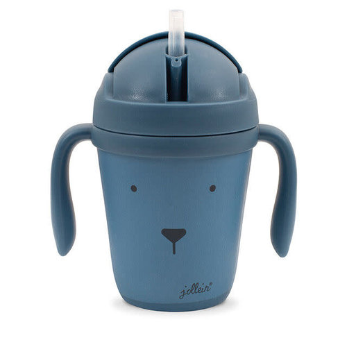 Jollein Drinkbeker bamboe animal steel blue Jollein Drinkbeker bamboe animal steel blue