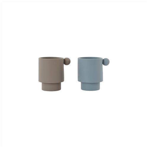 OYOY living design Tiny inka cup dusty blue/clay OYOY living design Tiny inka cup dusty blue/clay