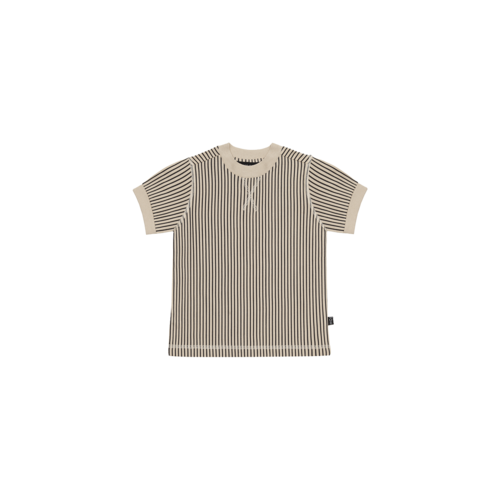 House of Jamie Crewneck tee charcoal sheer stripes House of Jamie Crewneck tee charcoal sheer stripes