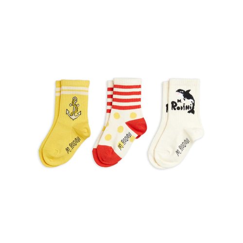 Mini rodini Orca 3-pack socks Mini rodini Orca 3-pack socks