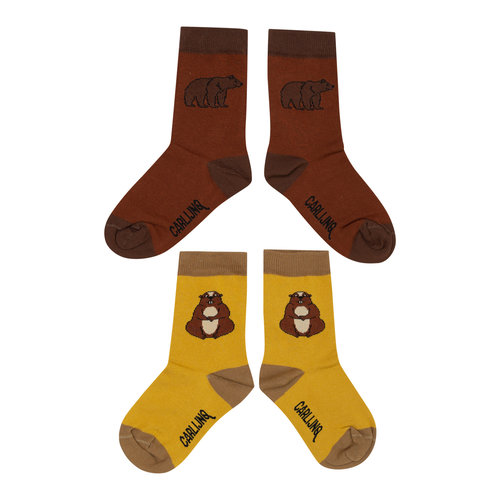 CarlijnQ Socks Set - alpine marmot & grizzly CarlijnQ Socks Set - alpine marmot & grizzly