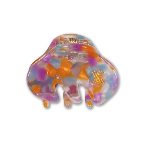 Repose AMS Hair clamp small orange pink marble