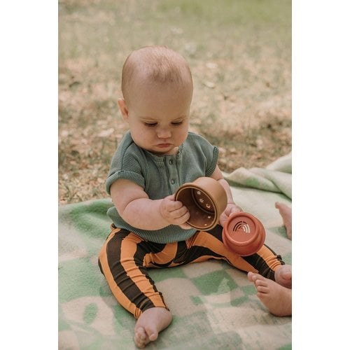 Sproet&Sprout Legging painted stripe clay