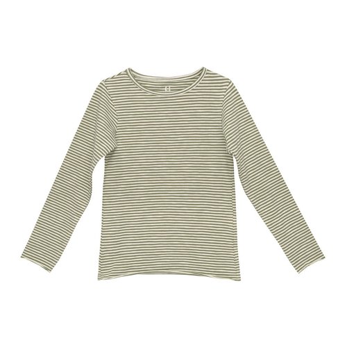 Little Hedonist Longsleeve Elana Bleached sand - Oil green striped Little Hedonist Longsleeve Elana Bleached sand - Oil green striped