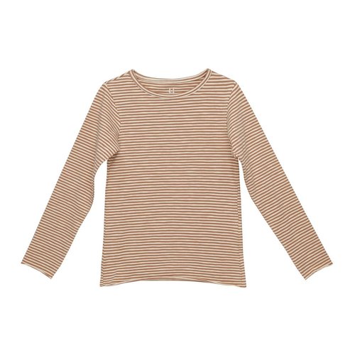 Little Hedonist Longsleeve Elana Bleached sand - Cafe au lait striped Little Hedonist Longsleeve Elana Bleached sand - Cafe au lait striped