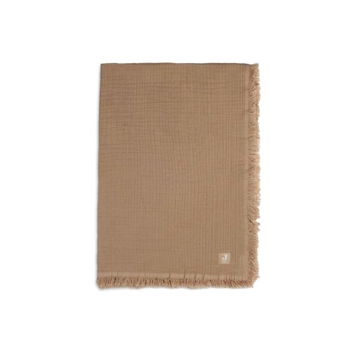 Jollein Muslin fringe deken 75x100cm biscuit Jollein Muslin fringe deken 75x100cm biscuit