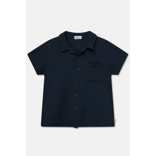 my little cozmo Pablo gauze camp shirt Dark blue my little cozmo Pablo gauze camp shirt Dark blue