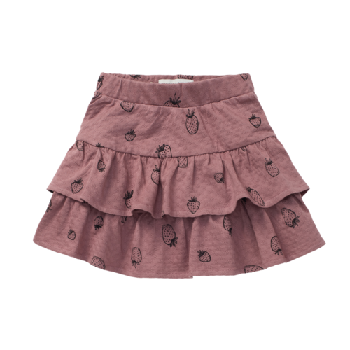 Sproet&Sprout Pointelle skirt print strawberry Orchid Sproet&Sprout Pointelle skirt print strawberry Orchid