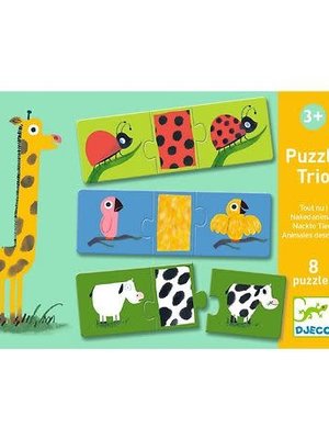 Djeco Puzzle trio Naked Animals