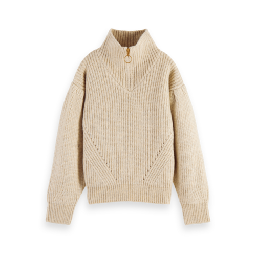 Scotch & Soda 168230 Half-zip balloon sleeved knit Scotch & Soda 168230 Half-zip balloon sleeved knit