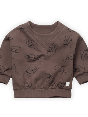 Sproet&Sprout Sweatshirt peace hands print