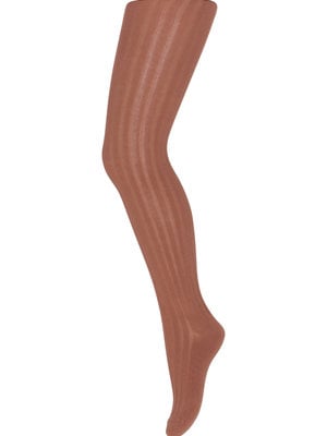 MP Denmark Cotton rib tights Copper brown