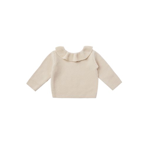 Quincy Mae Ruffle Collar Knit Sweater | Natural Quincy Mae Ruffle Collar Knit Sweater | Natural