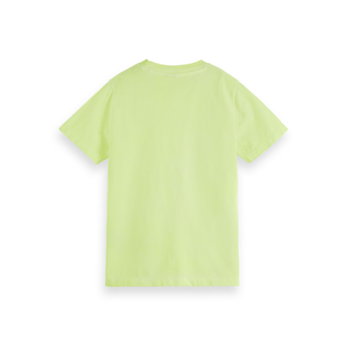 Scotch & Soda Short-sleeved chest pocket T-shirt in Organic Cotton 170548 - Neon lemon