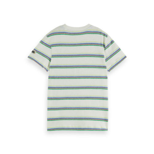 Scotch & Soda Relaxed-fit yarn-dyed striped Cotton Linen T-shirt 172746